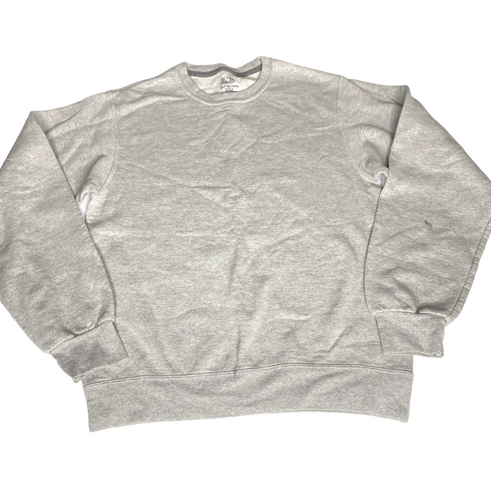 FRUIT OF THE LOOM GRAY CREW NECK SWEATER SIZE SMALL